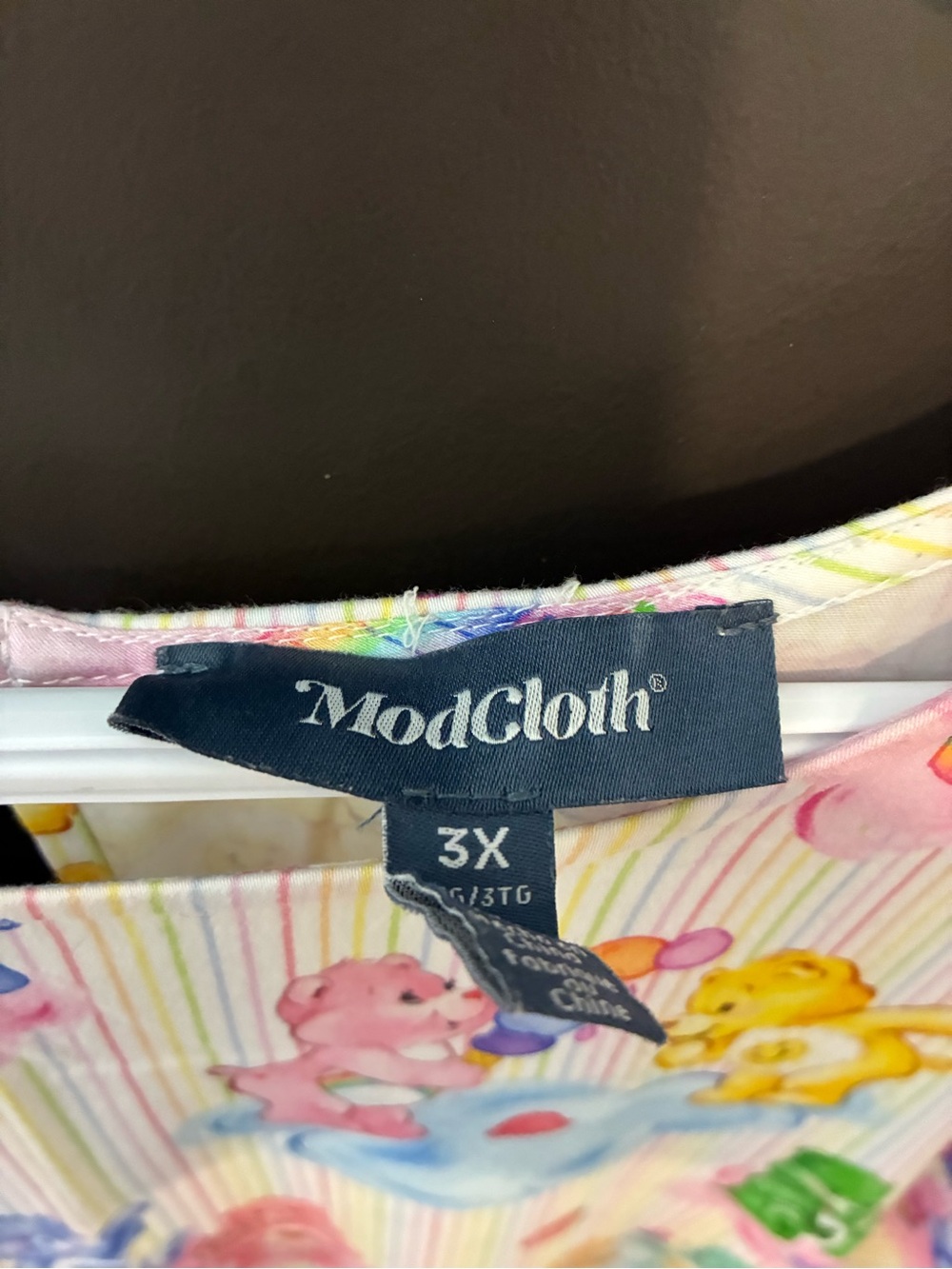 EUC Modcloth Multicolor Care Bear Print Mini Dress - Picture 5 of 5